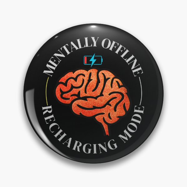 Item preview, Mentally Offline Shirt – Brain Low Battery Funny Burnout Design designed and sold by AdicretorDesign.