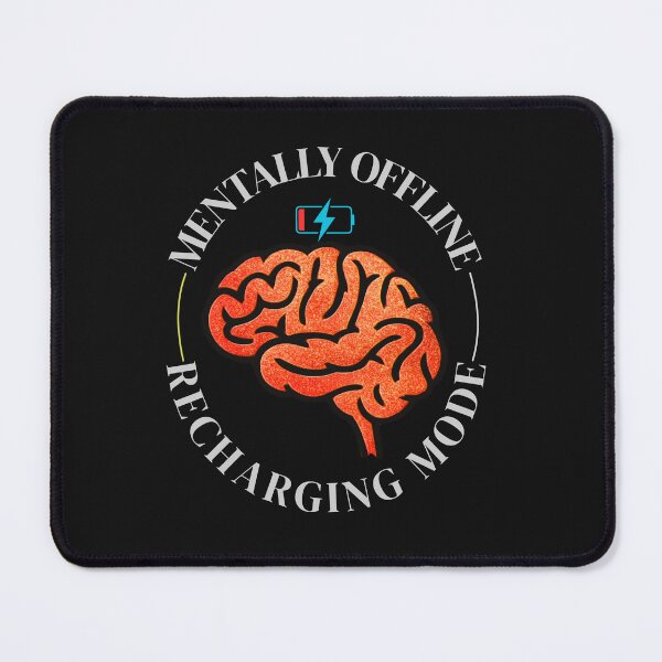 Item preview, Mentally Offline Shirt – Brain Low Battery Funny Burnout Design designed and sold by AdicretorDesign.