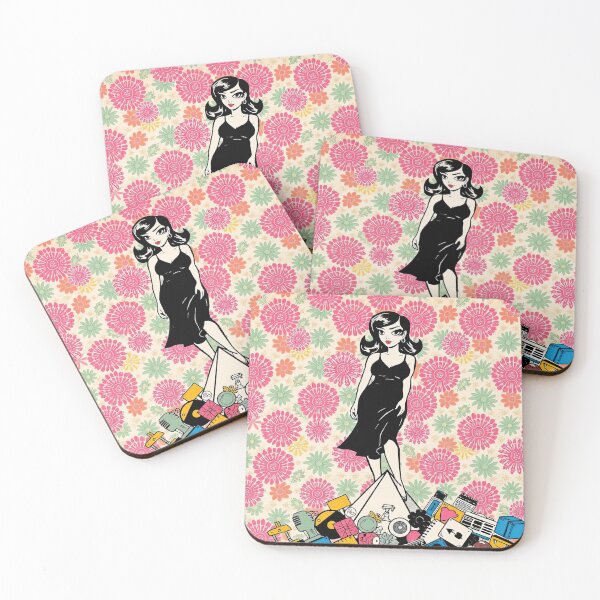 Item preview, Woman on Pedestal Over Consumer Pile — Vibrant Pop Art Statement designed and sold by Alma47.