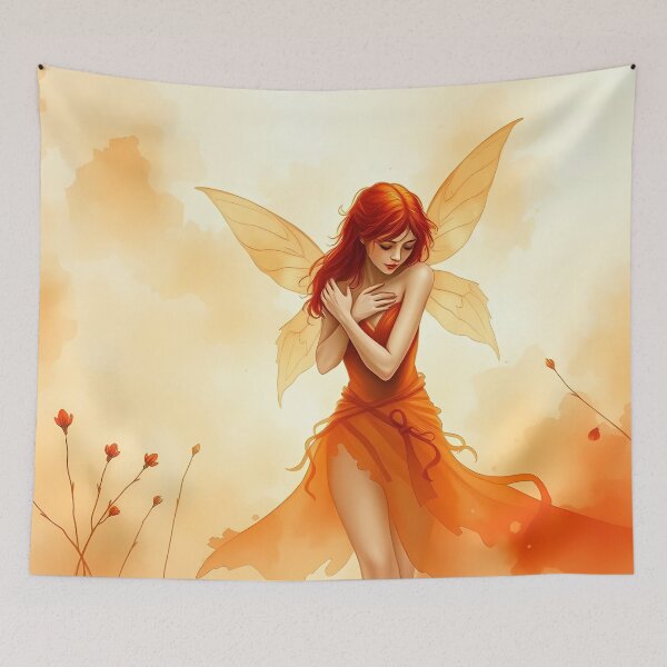 Item preview, Fairy with Orange Wings in Nature designed and sold by cuprum.