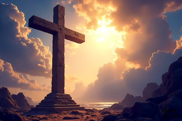 Weathered Wooden Cross - Faith Home Decor