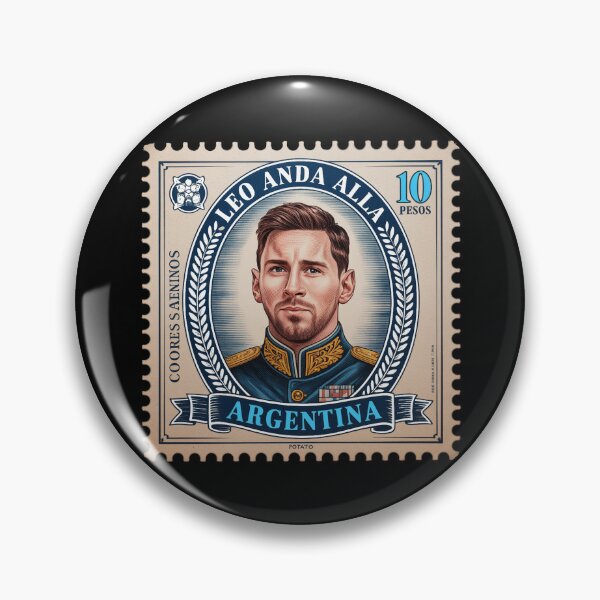 Item preview, Vintage Argentine Football Legend - Retro Postage Stamp Art designed and sold by Italian Ink Studio.