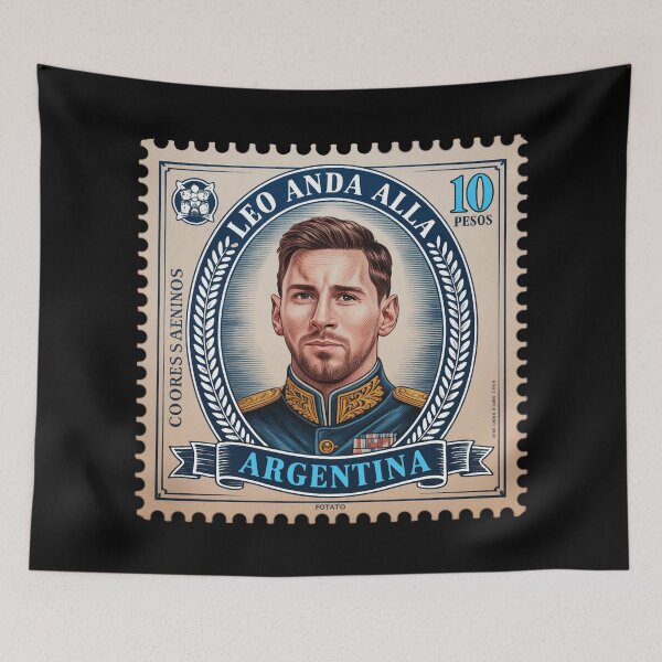 Item preview, Vintage Argentine Football Legend - Retro Postage Stamp Art designed and sold by Italian Ink Studio.