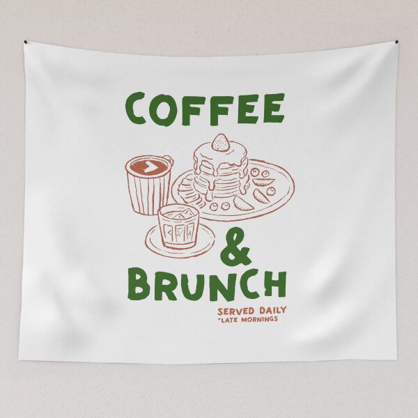 Item preview, Coffee and Brunch Cozy Weekend Cafe Vibes designed and sold by CleanDecor.