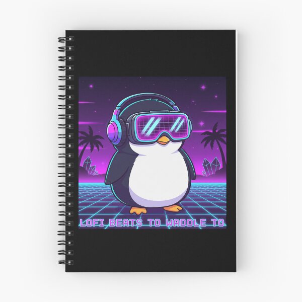 Item preview, Neon Lofi Penguin Chill Waddle Vibes designed and sold by Scorpia67.