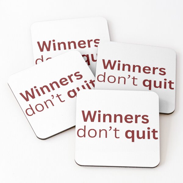 Item preview, Winners don't quit-motivational quote designed and sold by Omer's store.