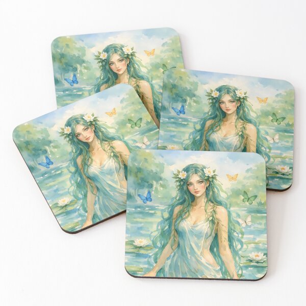 Item preview, Ethereal Water Nymph in Lilies designed and sold by cuprum.