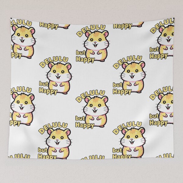 Item preview, Delulu but Happy - Cute Hamster designed and sold by artaipix.