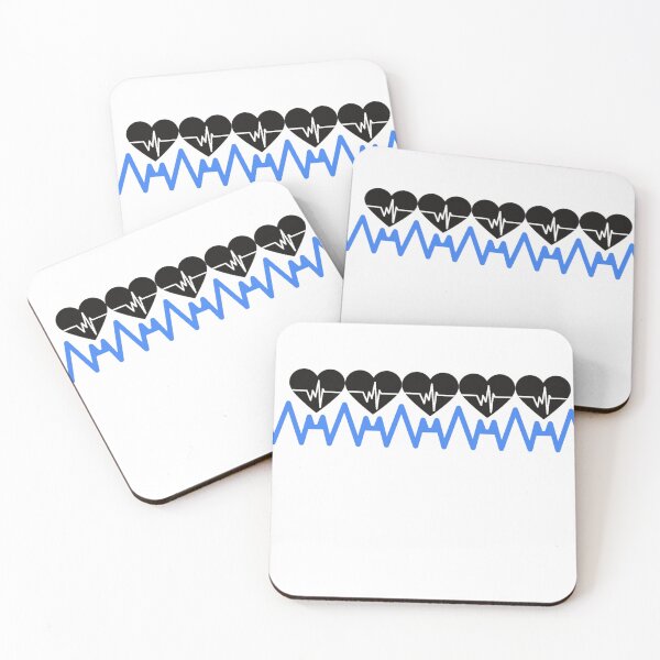 Item preview, Copy of Heartbeat  waves  ECG  line abstract art designed and sold by Dew  Drop wear.