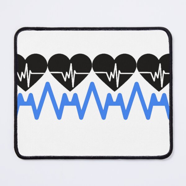 Item preview, Copy of Heartbeat  waves  ECG  line abstract art designed and sold by Dew  Drop wear.