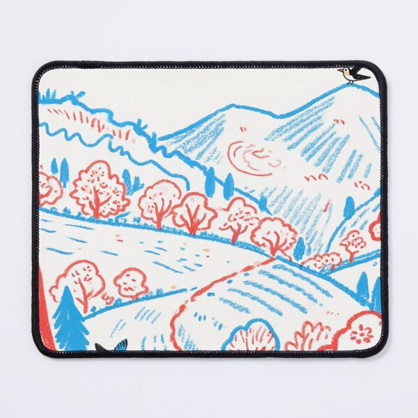 Item preview, Whimsical Mountain Serenity in Crimson and Azure designed and sold by zzz888.