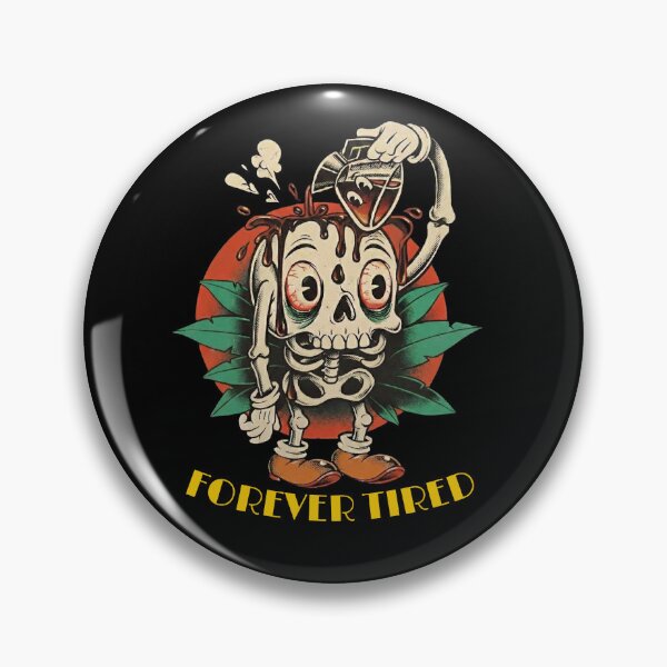 Item preview, Forever Tired - Funny Vintage Skeleton Coffee Cartoon designed and sold by STARLIGHTS.