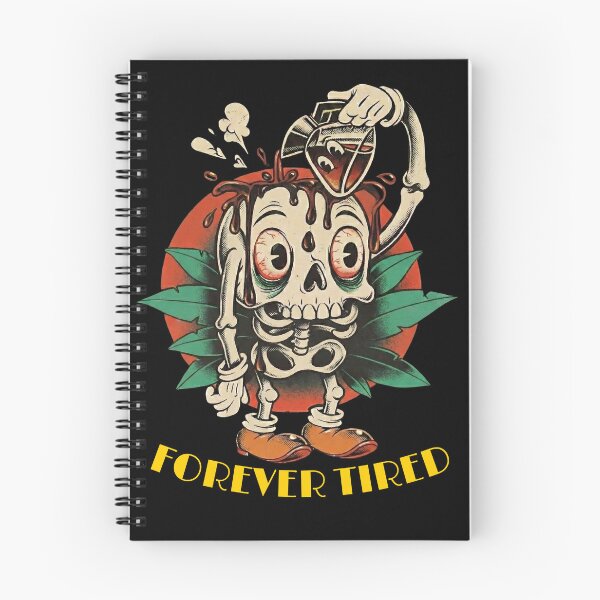 Item preview, Forever Tired - Funny Vintage Skeleton Coffee Cartoon designed and sold by STARLIGHTS.