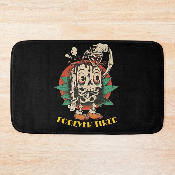 Item preview, Forever Tired - Funny Vintage Skeleton Coffee Cartoon designed and sold by STARLIGHTS.