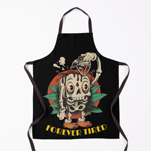 Item preview, Forever Tired - Funny Vintage Skeleton Coffee Cartoon designed and sold by STARLIGHTS.