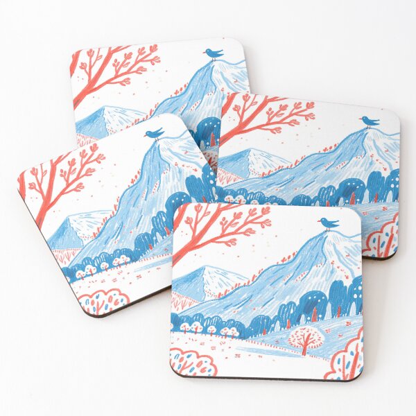 Item preview, Serene Bluebird Atop Winter Peaks designed and sold by zzz888.