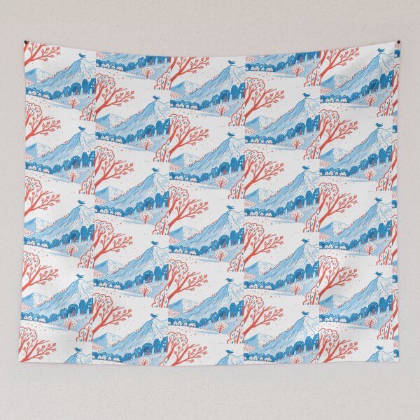 Item preview, Serene Bluebird Atop Winter Peaks designed and sold by zzz888.
