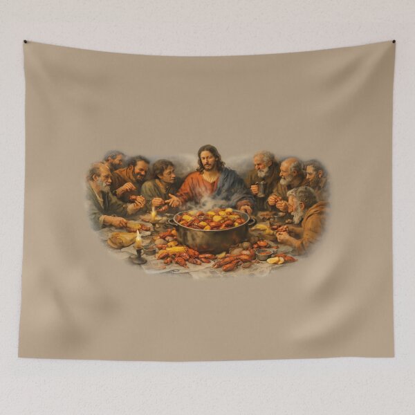 Item preview, The Crawfish Supper – Southern Food Art Parody designed and sold by Boot Culture.