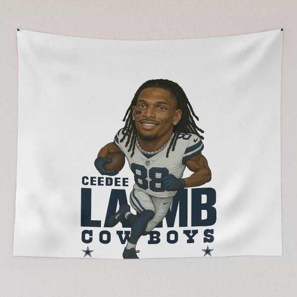 Item preview, CeeDee Lamb Cowboys #88 Caricature Art designed and sold by TheArtOfCar.