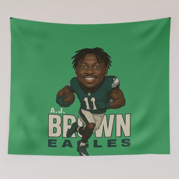 Item preview, AJ Brown Eagles #11 Caricature Art designed and sold by TheArtOfCar.