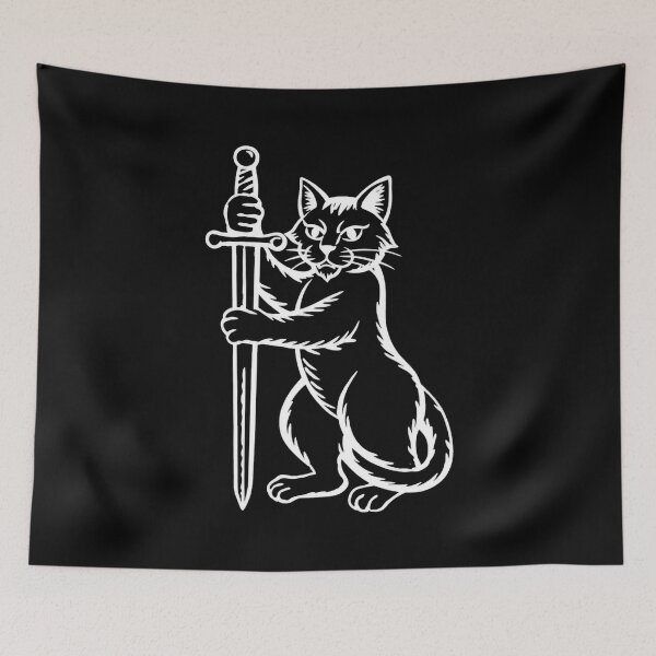 Item preview, Cat Holding Sword designed and sold by SignumShop.