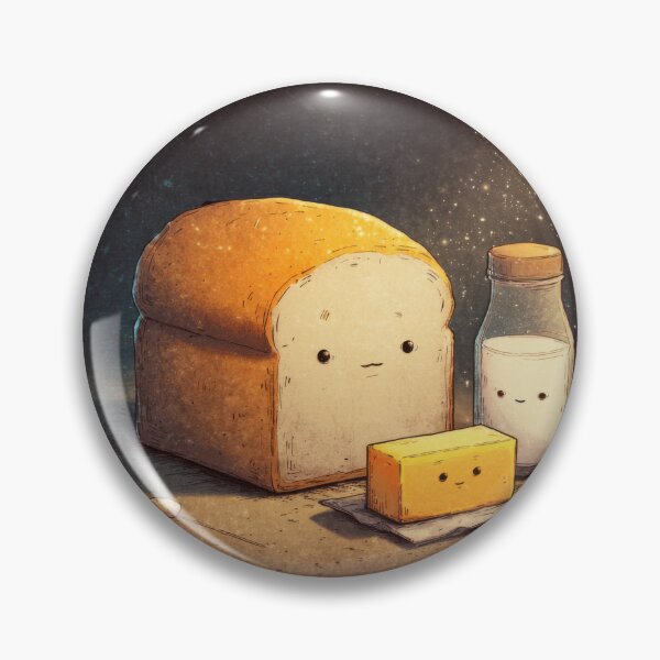 Item preview, Bread, Milk, and Butter Whimsical Still Life designed and sold by Shannon Hilson.