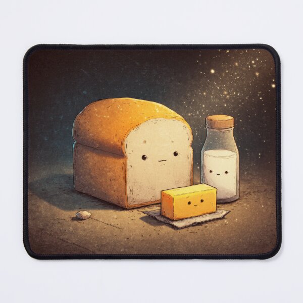 Item preview, Bread, Milk, and Butter Whimsical Still Life designed and sold by Shannon Hilson.