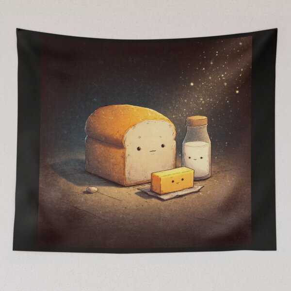Item preview, Bread, Milk, and Butter Whimsical Still Life designed and sold by Shannon Hilson.
