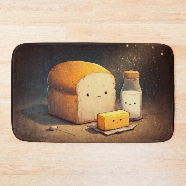 Item preview, Bread, Milk, and Butter Whimsical Still Life designed and sold by Shannon Hilson.