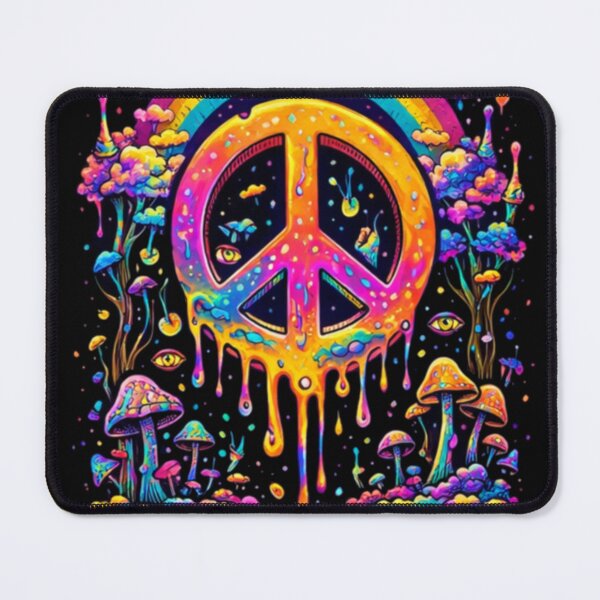 Item preview, Dripping Peace Symbol – Psychedelic Rave Mushroom Art designed and sold by House-of-Roc.