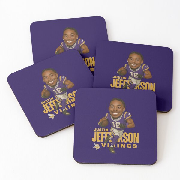 Item preview, Justin Jefferson Vikings #18 Caricature Art designed and sold by TheArtOfCar.