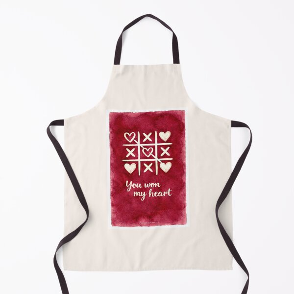 Item preview, You Won My Heart – Romantic Watercolor Tic Tac Toe Love Illustration designed and sold by The Uphaar Store.
