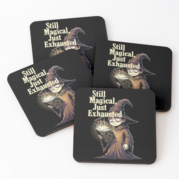 Item preview, Still Magical Just Exhausted – Funny Wizard Quote Illustration designed and sold by OuSfian1.