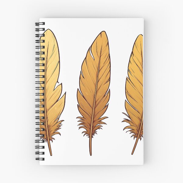 Item preview, Golden Feather Trio – Elegant Boho Nature Illustration designed and sold by Karolina’s Cozy Creations.