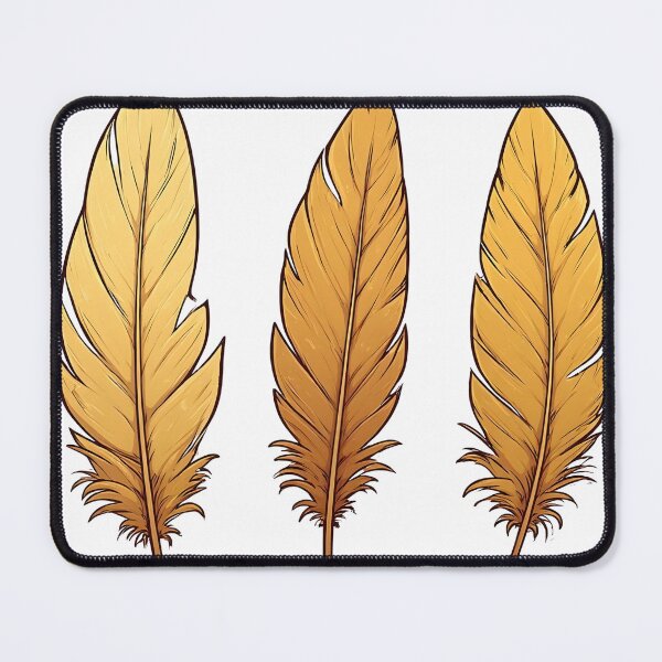 Item preview, Golden Feather Trio – Elegant Boho Nature Illustration designed and sold by Karolina’s Cozy Creations.
