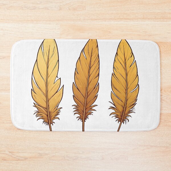 Item preview, Golden Feather Trio – Elegant Boho Nature Illustration designed and sold by Karolina’s Cozy Creations.