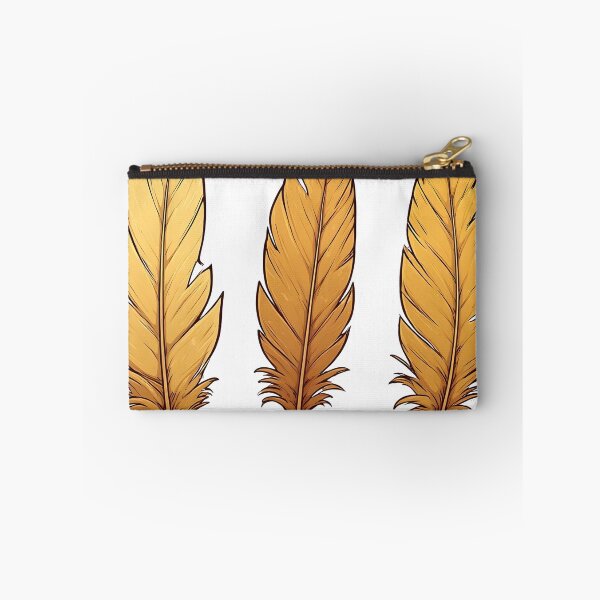 Item preview, Golden Feather Trio – Elegant Boho Nature Illustration designed and sold by Karolina’s Cozy Creations.