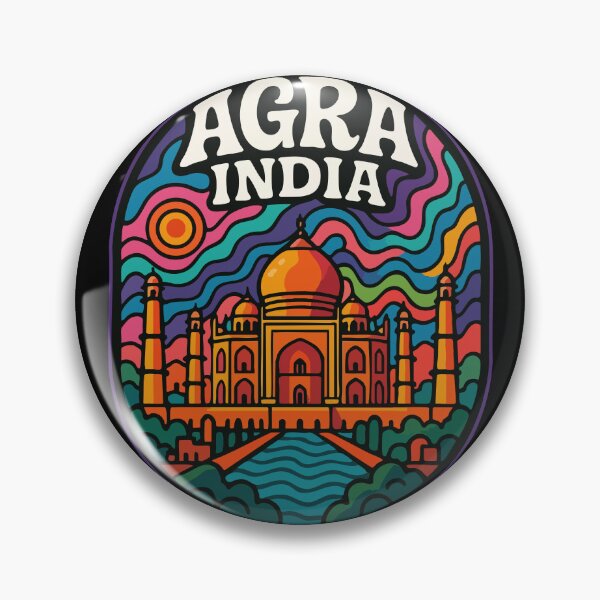 Item preview, Agra Taj Mahal India Trippy designed and sold by TomFrontierArt.