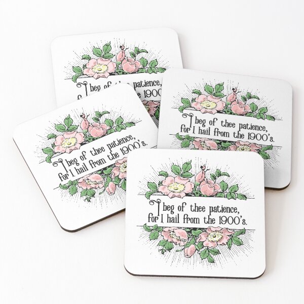 Item preview, “I Beg of Thee Patience, for I Hail from the 1900’s" pink floral designed and sold by DubiousDoodles.