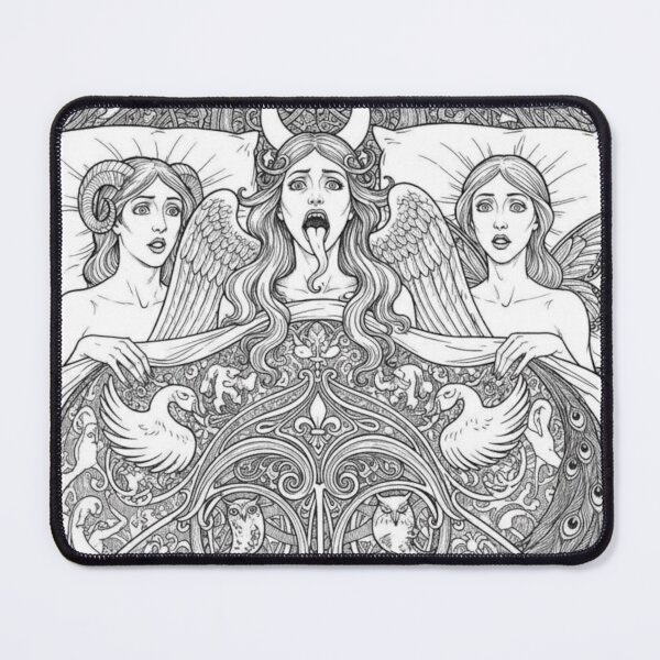 Item preview, Mythic Sapphic Tarot-style Line Art 3 designed and sold by NickWhittleArt.