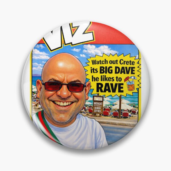 Item preview, Watch Out Crete – Funny Holiday Rave Comic Poster Art designed and sold by GarnerSupplyCo.