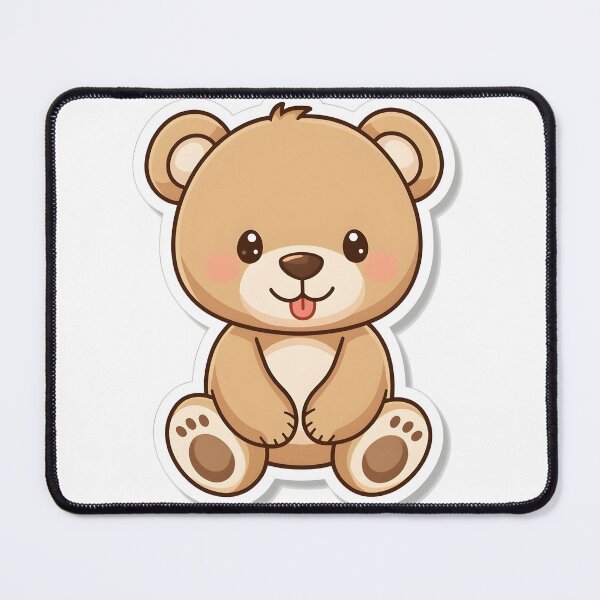 Item preview, Cute Sitting Teddy Bear Sticker designed and sold by Teewave-Ashish.