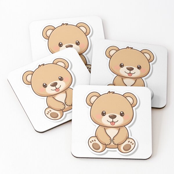 Item preview, Cute Sitting Teddy Bear Sticker designed and sold by Teewave-Ashish.