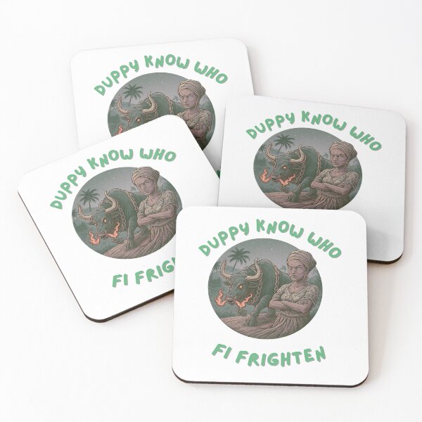 Item preview, Duppy Know Who Fi Frighten - Jamaican Rolling Calf Folklore Art designed and sold by Proverbculture.