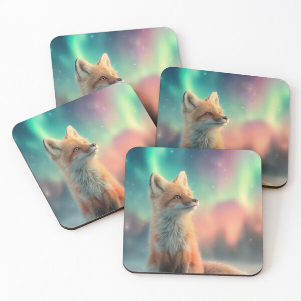 Item preview, Fox Under Aurora Borealis designed and sold by PetsArt.