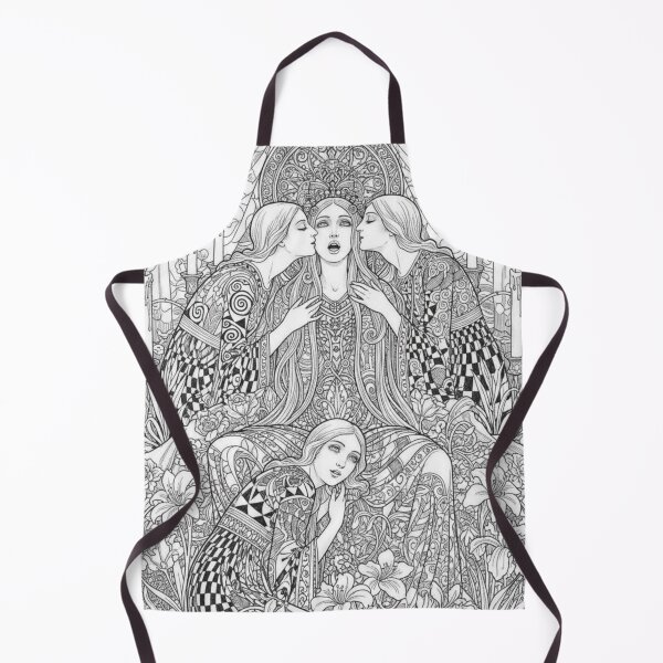 Item preview, Mythic Sapphic Tarot-style Line Art 4 designed and sold by NickWhittleArt.
