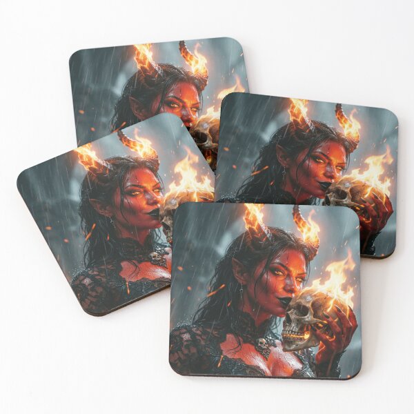 Item preview, The Dark Valentine - Demon Queen with Burning Skull designed and sold by Logoetika.