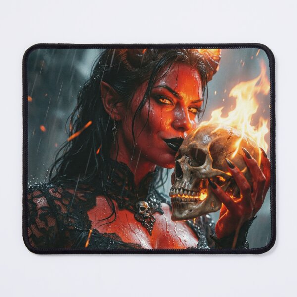 Item preview, The Dark Valentine - Demon Queen with Burning Skull designed and sold by Logoetika.