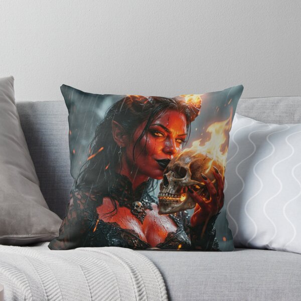 Item preview, The Dark Valentine - Demon Queen with Burning Skull designed and sold by Logoetika.