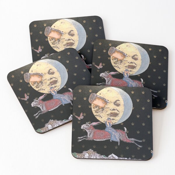 Item preview, Rabbit Moon Ride Collage designed and sold by Charlene Lanzel.